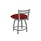 Holland Bar Stool Co 18" Low Back Swivel Vanity Stool, Nickel Finish, Graph Ruby Seat 41118AN016 - alternate 3